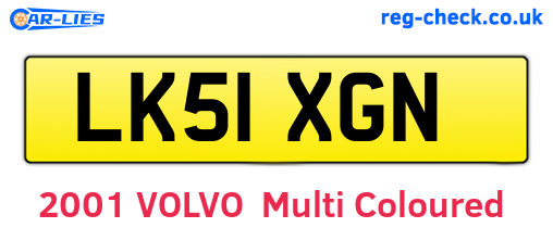 LK51XGN are the vehicle registration plates.