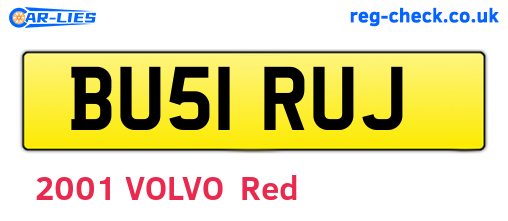 BU51RUJ are the vehicle registration plates.