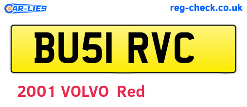 BU51RVC are the vehicle registration plates.