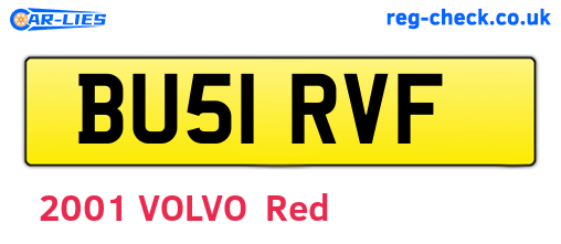 BU51RVF are the vehicle registration plates.
