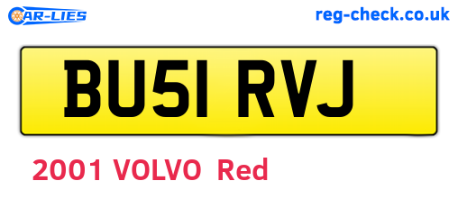 BU51RVJ are the vehicle registration plates.