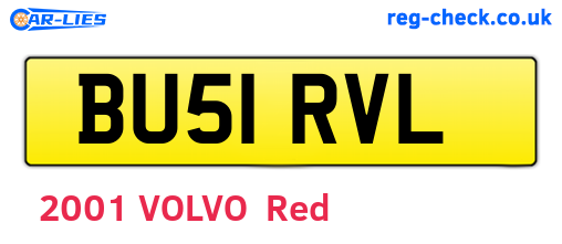 BU51RVL are the vehicle registration plates.