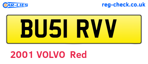 BU51RVV are the vehicle registration plates.