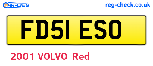 FD51ESO are the vehicle registration plates.