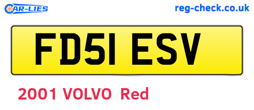 FD51ESV are the vehicle registration plates.