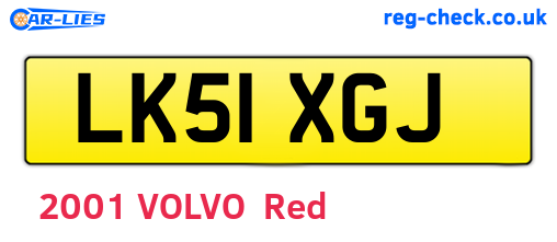 LK51XGJ are the vehicle registration plates.