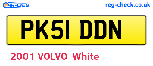 PK51DDN are the vehicle registration plates.