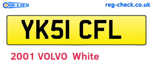 YK51CFL are the vehicle registration plates.