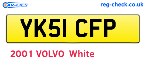 YK51CFP are the vehicle registration plates.