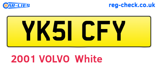 YK51CFY are the vehicle registration plates.