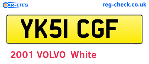 YK51CGF are the vehicle registration plates.