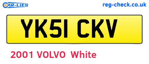 YK51CKV are the vehicle registration plates.