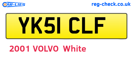 YK51CLF are the vehicle registration plates.