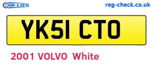 YK51CTO are the vehicle registration plates.