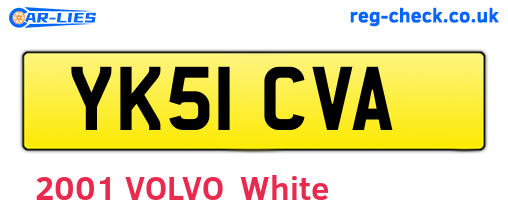 YK51CVA are the vehicle registration plates.