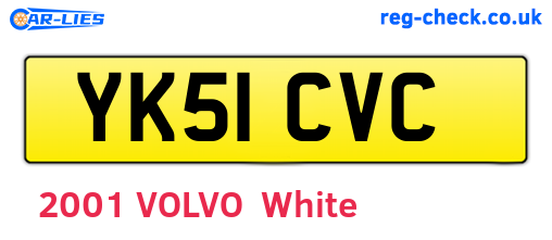 YK51CVC are the vehicle registration plates.