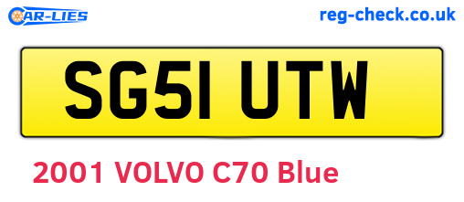 SG51UTW are the vehicle registration plates.