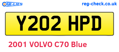 Y202HPD are the vehicle registration plates.