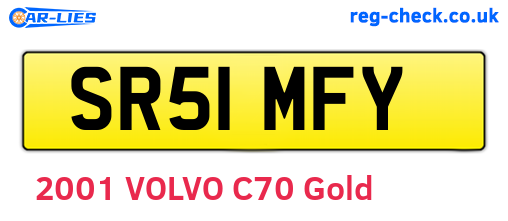 SR51MFY are the vehicle registration plates.