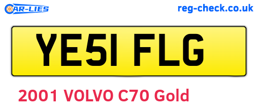 YE51FLG are the vehicle registration plates.