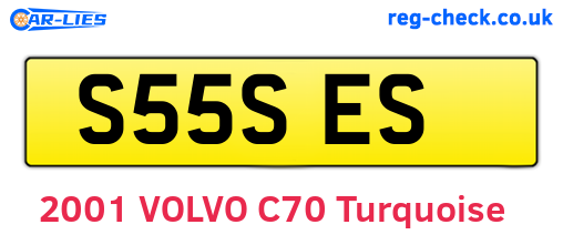 S55SES are the vehicle registration plates.