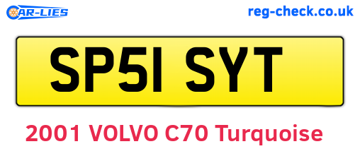 SP51SYT are the vehicle registration plates.