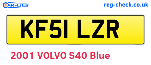 KF51LZR are the vehicle registration plates.