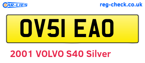 OV51EAO are the vehicle registration plates.