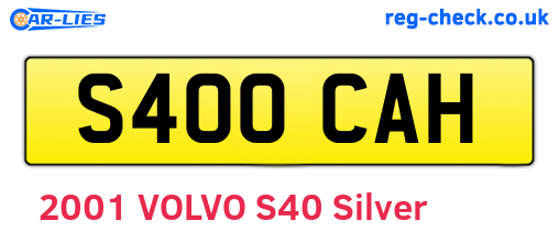 S400CAH are the vehicle registration plates.