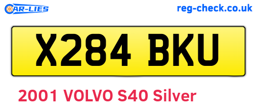 X284BKU are the vehicle registration plates.