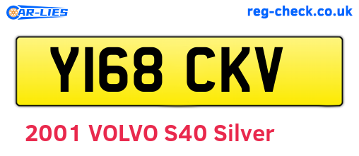 Y168CKV are the vehicle registration plates.