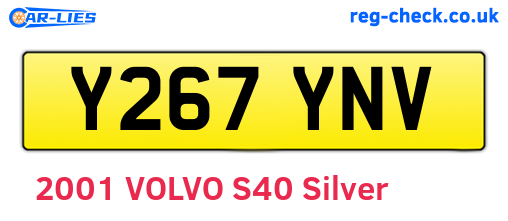 Y267YNV are the vehicle registration plates.