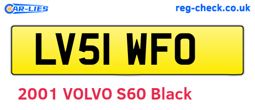 LV51WFO are the vehicle registration plates.