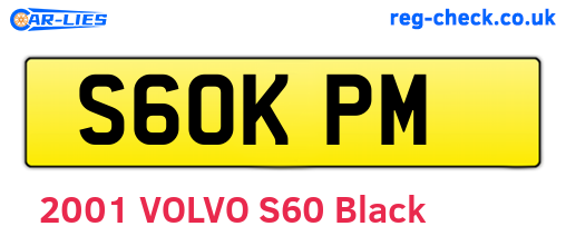 S60KPM are the vehicle registration plates.