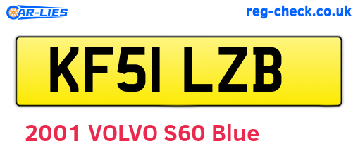 KF51LZB are the vehicle registration plates.