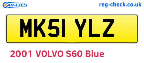 MK51YLZ are the vehicle registration plates.