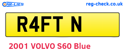 R4FTN are the vehicle registration plates.