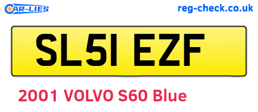 SL51EZF are the vehicle registration plates.