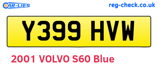 Y399HVW are the vehicle registration plates.