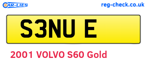 S3NUE are the vehicle registration plates.