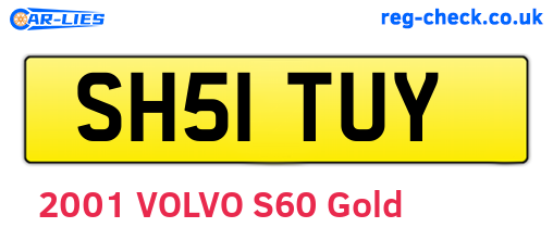 SH51TUY are the vehicle registration plates.