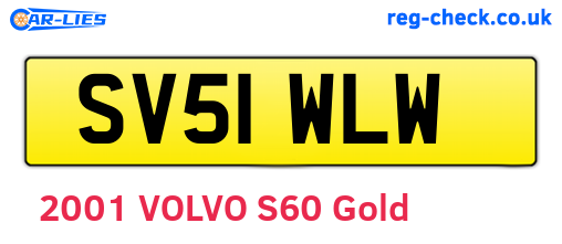 SV51WLW are the vehicle registration plates.