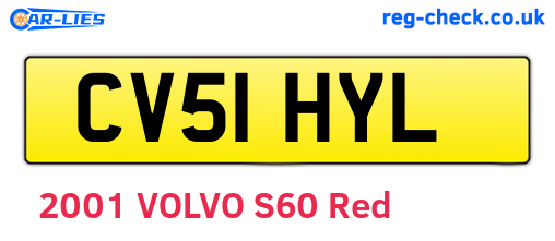 CV51HYL are the vehicle registration plates.