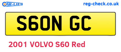 S60NGC are the vehicle registration plates.