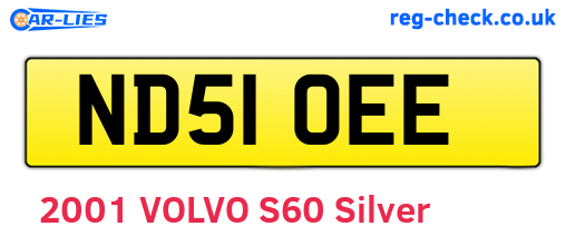ND51OEE are the vehicle registration plates.