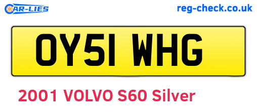 OY51WHG are the vehicle registration plates.