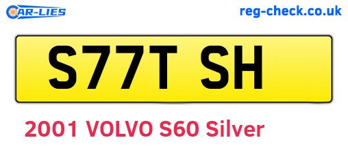 S77TSH are the vehicle registration plates.