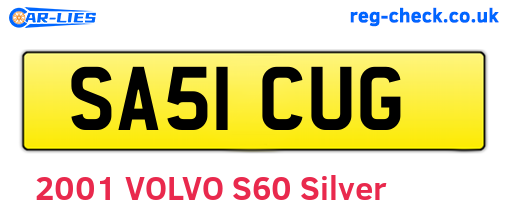 SA51CUG are the vehicle registration plates.