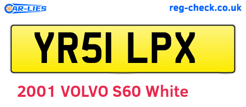 YR51LPX are the vehicle registration plates.