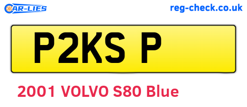 P2KSP are the vehicle registration plates.